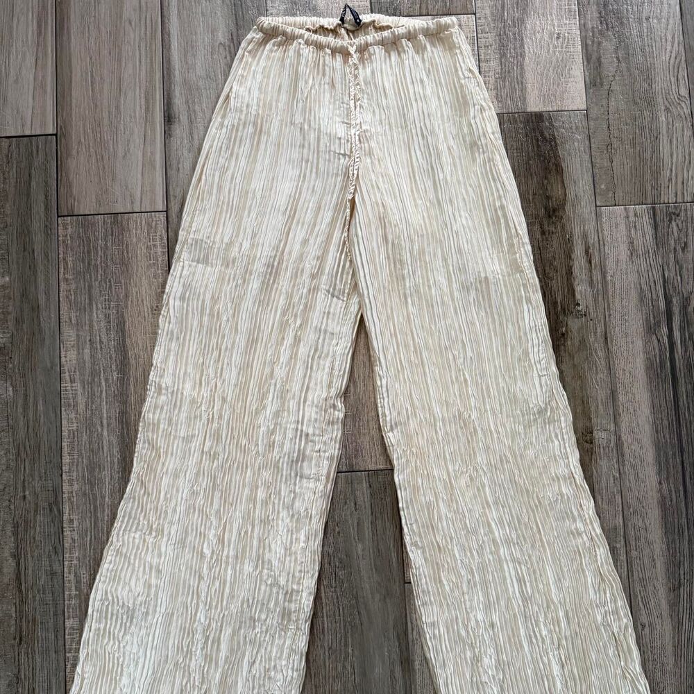 Zara Women's Cream and White Trousers